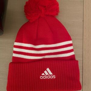 Adidas Bright Red Knit Beanie